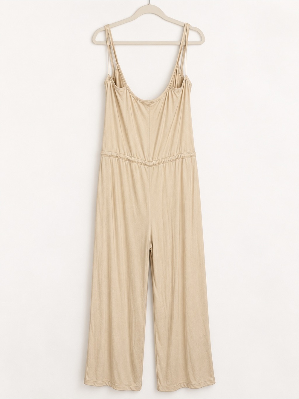Universal Threads Cowl Neck Wide Leg Jumpsuit in Beige XL Like New - Picture 5 of 5